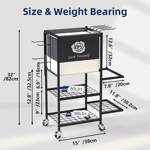 Alt view image 6 of 7 - Multi-Functional Home Gym Storage Rack,Yoga Mat Storage on Wheels