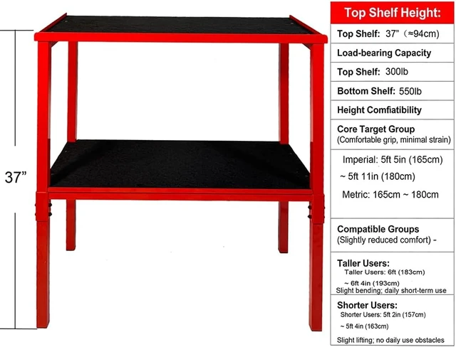 Alt view image 5 of 7 - Adjustable Dumbbell/Kettlebell Rack Stand 500-800LB Heavy Duty