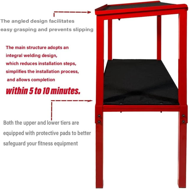 Alt view image 6 of 7 - Adjustable Dumbbell/Kettlebell Rack Stand 500-800LB Heavy Duty