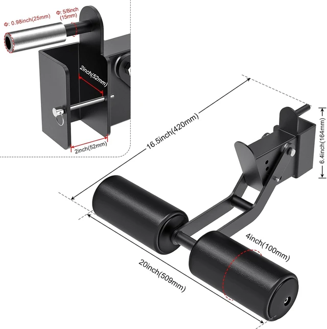 Alt view image 7 of 7 - SELEWARE Squat Rack Attachment for Power Cage with 5/8" or 1" Holes