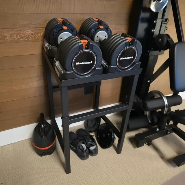 Alt view image 3 of 7 - Adjustable Dumbbell/Kettlebell Rack Stand 500-800LB Heavy Duty