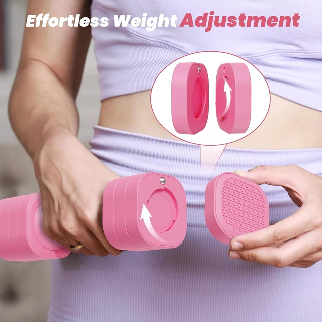 Alt view image 4 of 6 - Zempox Adjustable Dumbbell Set, 4 in 1 Free Weight Dumbbell Set for Women, Hand Weight for Women at Home, Each 2lb 3lb 4lb 5lb with TPU Soft Rubber Handle for Home Gym Aquatic Fitness Equipment