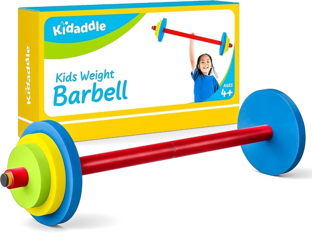Main image of Modern Innovations Kids Barbell Weight Set, Toy Workout Equipment, Kid Weights for Exercise, Fun & Fitness (Colorful)