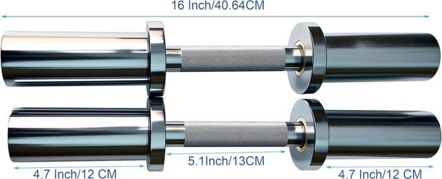 Alt view image 3 of 7 - qibylift Olympic Dumbbell Handles,Loadable Dumbbell Bars, Set of 2