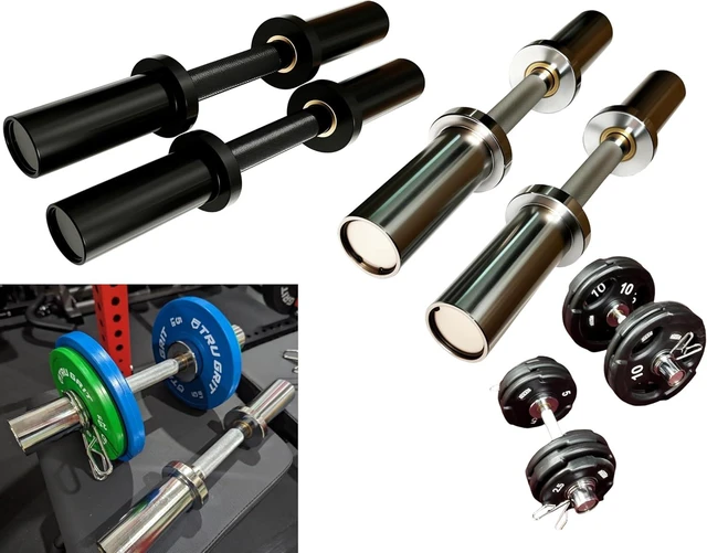 Alt view image 6 of 7 - qibylift Olympic Dumbbell Handles,Loadable Dumbbell Bars, Set of 2