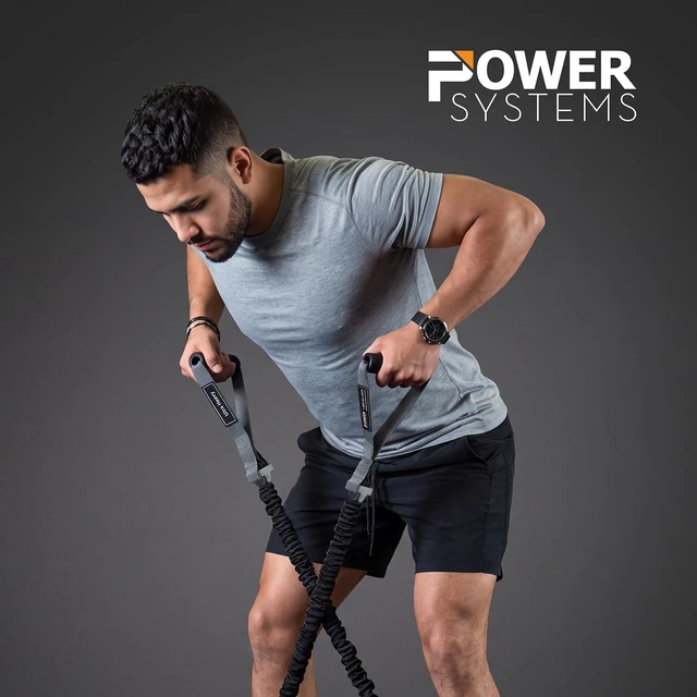 Alt view image 7 of 7 - Power Systems Covered Resistance Tube with Handles, 48 Inch, Nylon Sleeve Protected Exercise Band for Strength Training, Physical Therapy, Stretching, 6 Color Coded Resistance Levels