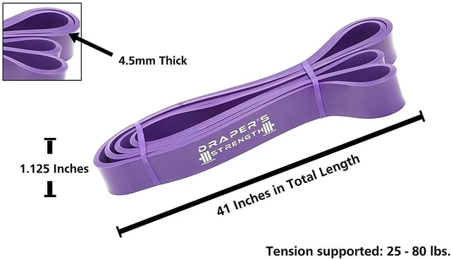 Alt view image 3 of 7 - Draper's Strength Heavy Duty Resistance Stretch Loop Bands for Powerlifting Workout Exercise and Assisted Pull Ups
