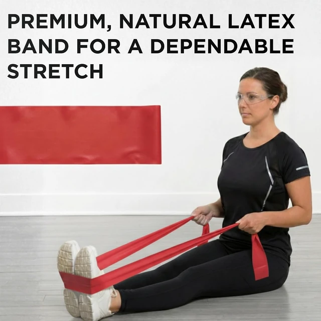 Alt view image 4 of 7 - THERABAND Resistance Band, 50-Yard Roll, Latex Elastic Band for Exercise, Stretching, Physical Therapy, Yoga, Pilates, Home Workouts, Cut-to-Length, Color-Coded Levels