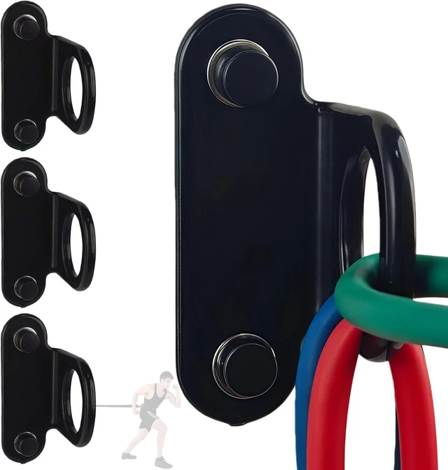 Main image of Resistance Band Wall Anchor (3PCS), Wall Mount Hooks for Home Workouts, Yoga, Gym, Stretch Straps & Suspension Trainers