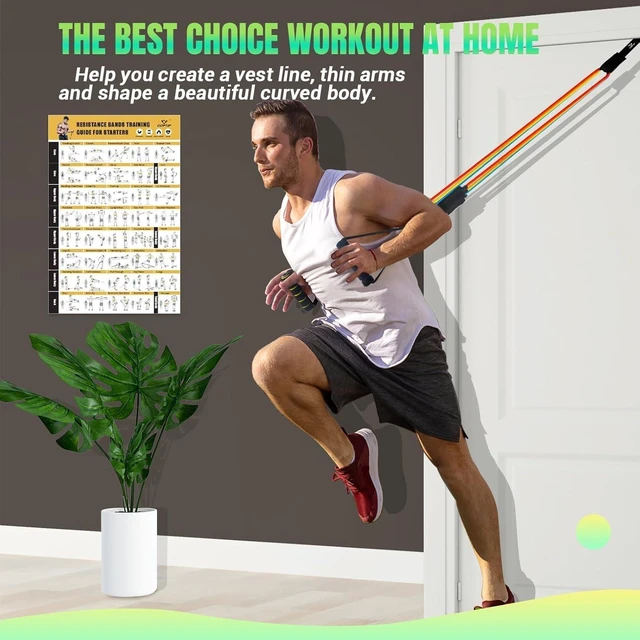 Alt view image 6 of 7 - Resistance Bands with Handles for Women, 5 Level Exercise Bands
