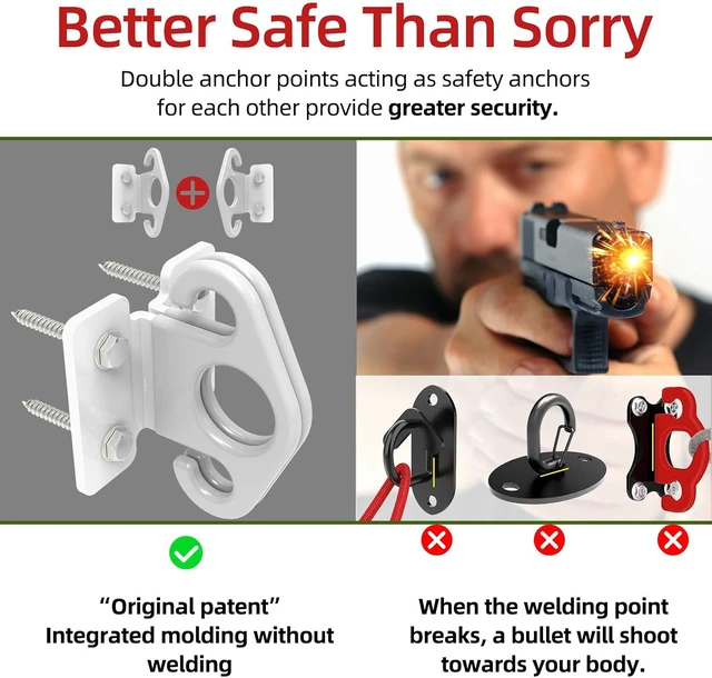 Alt view image 2 of 7 - Resistance Band Wall Anchor SetNo Weld Wall Mount for Exercise Bands & Suspension Straps Resistance Band Wall Mount System Compact Strength Training Kit for Home Gym Workouts & Physical Therapy