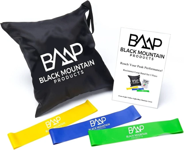 Main image of Black Mountain Products Resistance Loop Bands Set of Three with Starter Guide and Carrying Bag