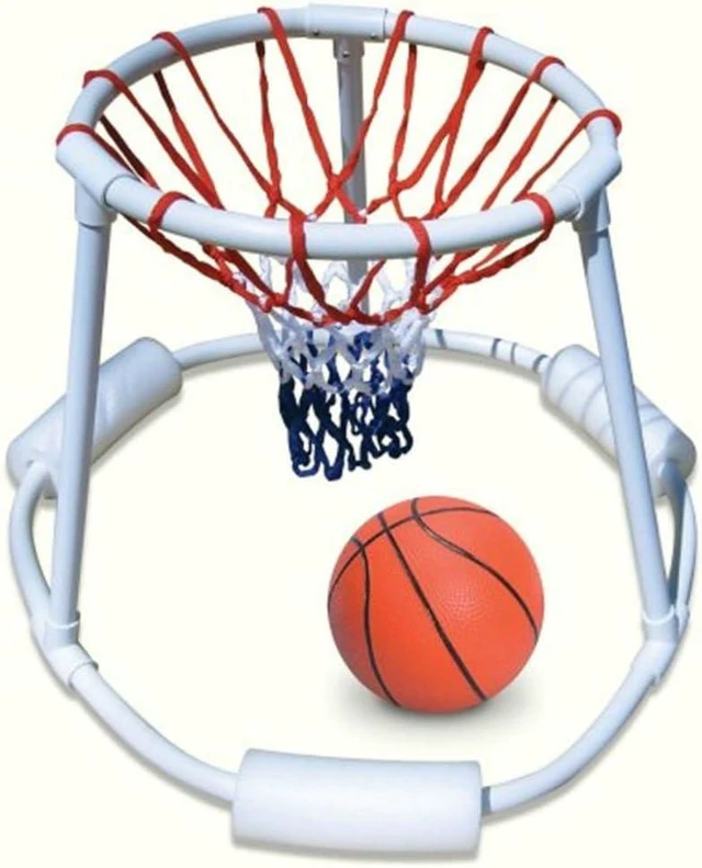 Main image of SWIMLINE Pool Basketball Hoop Floating Or Poolside Game With Real Feel Net & Float Foam For Kids & Adults Swimming Splash Super Hoops With Water Basketball Pools Toy Outdoor Summer 9162