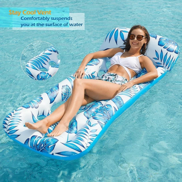 Alt view image 3 of 7 - Jasonwell Inflatable Pool Float Lounge - Floaties Rafts for Adults Floating Lounger Sun Tanning Floats Cool Water Floaty Swimming Lake Beach Party Toys
