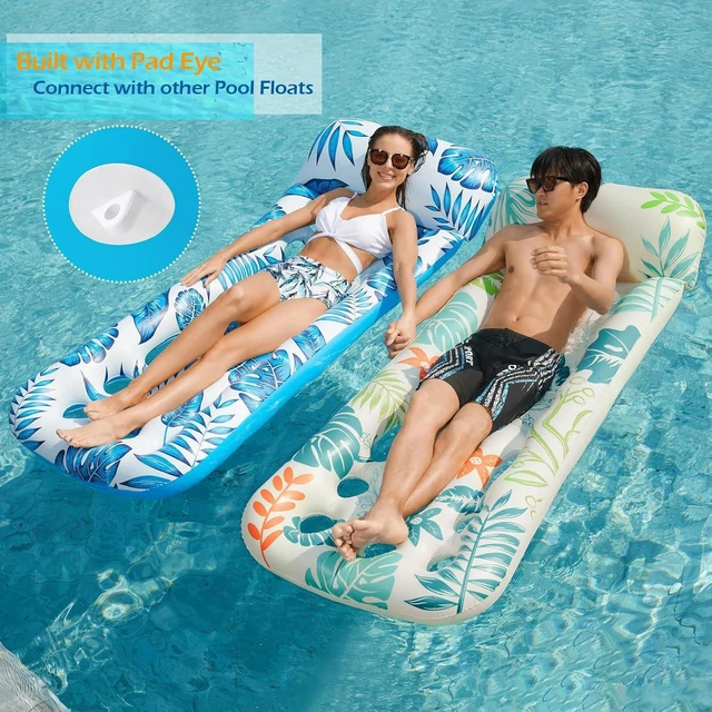 Alt view image 4 of 7 - Jasonwell Inflatable Pool Float Lounge - Floaties Rafts for Adults Floating Lounger Sun Tanning Floats Cool Water Floaty Swimming Lake Beach Party Toys