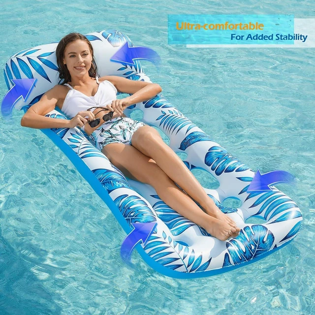 Alt view image 5 of 7 - Jasonwell Inflatable Pool Float Lounge - Floaties Rafts for Adults Floating Lounger Sun Tanning Floats Cool Water Floaty Swimming Lake Beach Party Toys