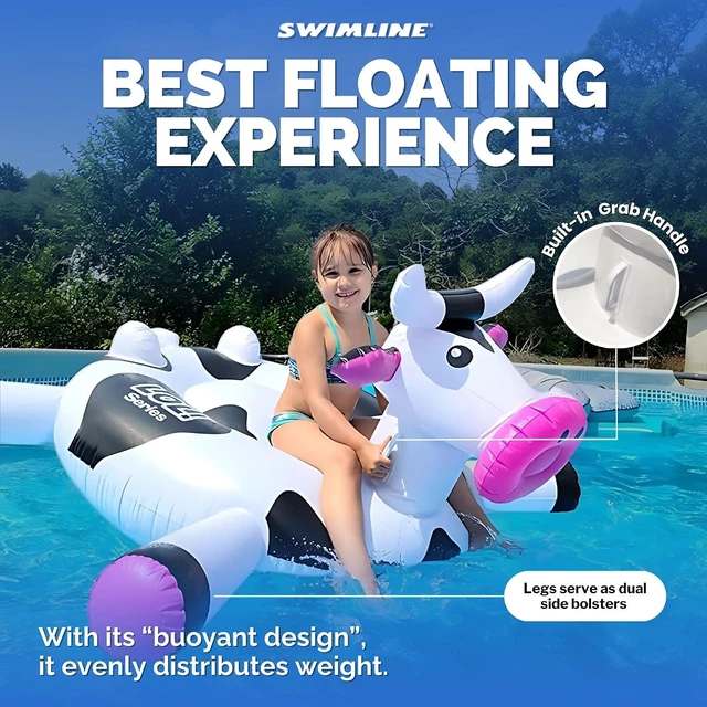 Alt view image 4 of 7 - SWIMLINE Giant Inflatable Ride-On Pool Float for Adults