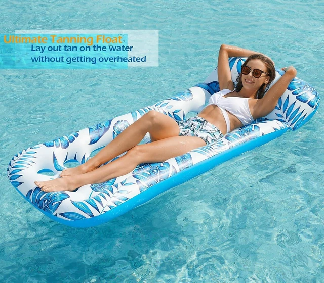 Alt view image 6 of 7 - Jasonwell Inflatable Pool Float Lounge - Floaties Rafts for Adults Floating Lounger Sun Tanning Floats Cool Water Floaty Swimming Lake Beach Party Toys