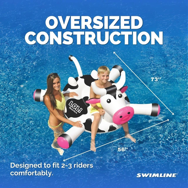 Alt view image 5 of 7 - SWIMLINE Giant Inflatable Ride-On Pool Float for Adults