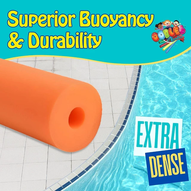 Alt view image 2 of 7 - Oodles of Noodles Foam Pool Swim Noodles 2 Pack, Hollow Core Swimming Foam Tube for Pool Floats, Buoyant for Beach, Water Play, Crafts, DIY Projects & Pipe Insulation