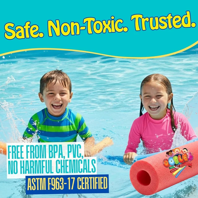 Alt view image 5 of 7 - Oodles of Noodles Foam Pool Swim Noodles 2 Pack, Hollow Core Swimming Foam Tube for Pool Floats, Buoyant for Beach, Water Play, Crafts, DIY Projects & Pipe Insulation