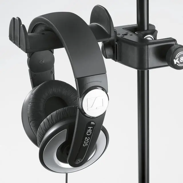 Alt view image 3 of 6 - Headphones, Black, Universal Support, Portable Electronic Device Stand, Steel Construction, Rubber Covered Support, 16085.000.55