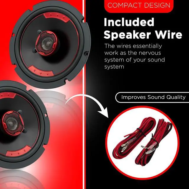 Alt view image 2 of 6 - XK2-116S 6.5-Inch 240 Watt 2-Way Coaxial Slim Mount Speaker System for Premium Car Audio