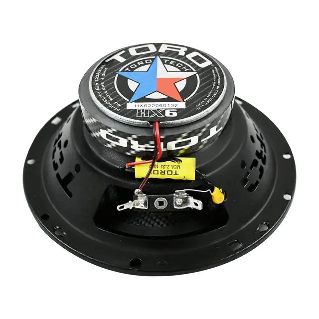 Alt view image 4 of 5 - Audio HX6 6.5 3-Way Coaxial Car Speaker Set | 160W Peak / 80W RMS Pair, 3-Way Full Range Sound, Glass Fiber Cones & Rubber Surrounds, High-Clarity Auto Audio Upgrade