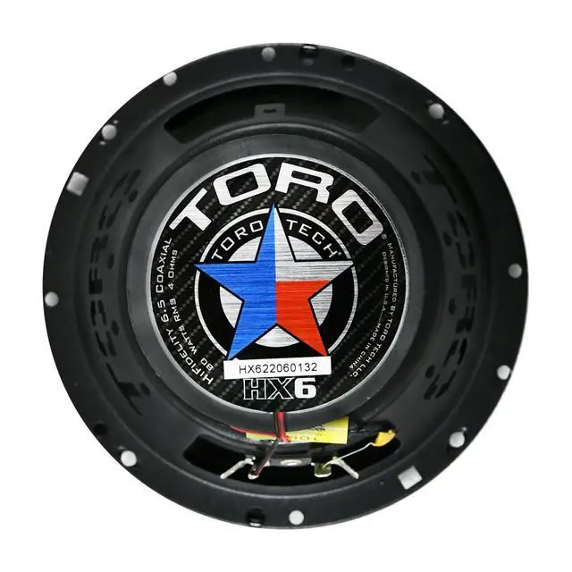 Alt view image 5 of 5 - Audio HX6 6.5 3-Way Coaxial Car Speaker Set | 160W Peak / 80W RMS Pair, 3-Way Full Range Sound, Glass Fiber Cones & Rubber Surrounds, High-Clarity Auto Audio Upgrade
