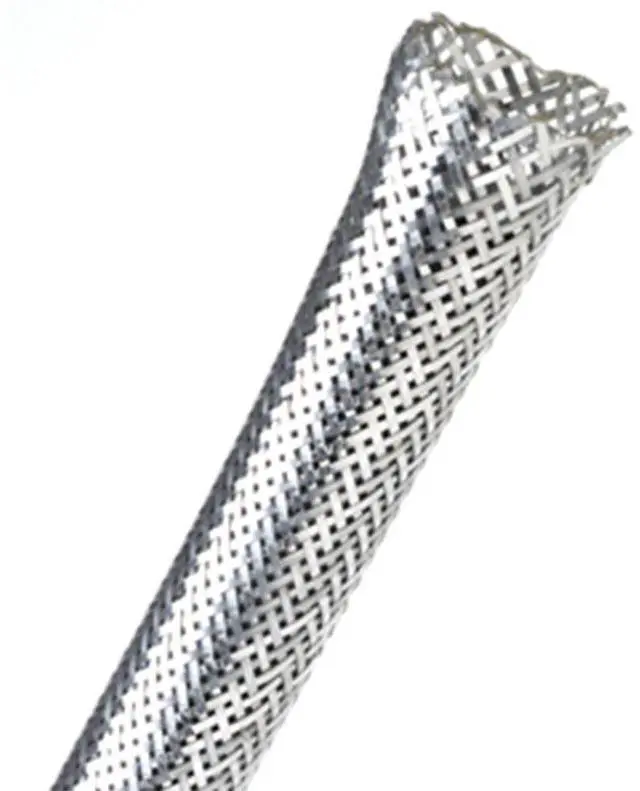 Alt view image 2 of 2 - 5/16" Chrome XC Metallic Expandable Braided Sleeving Flexible Wire Mesh Cable Sleeve - 250 Feet