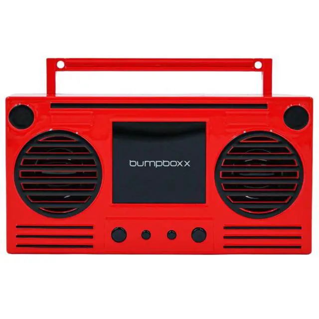 Alt view image 2 of 5 - MicroBoom Wearable Necklace Bluetooth Speaker Boombox | Bluetooth Portable Speaker | Includes 24 Chain & Rechargeable LI-ION Battery | Add Music to The Latest Fashion Trend, Candy Red