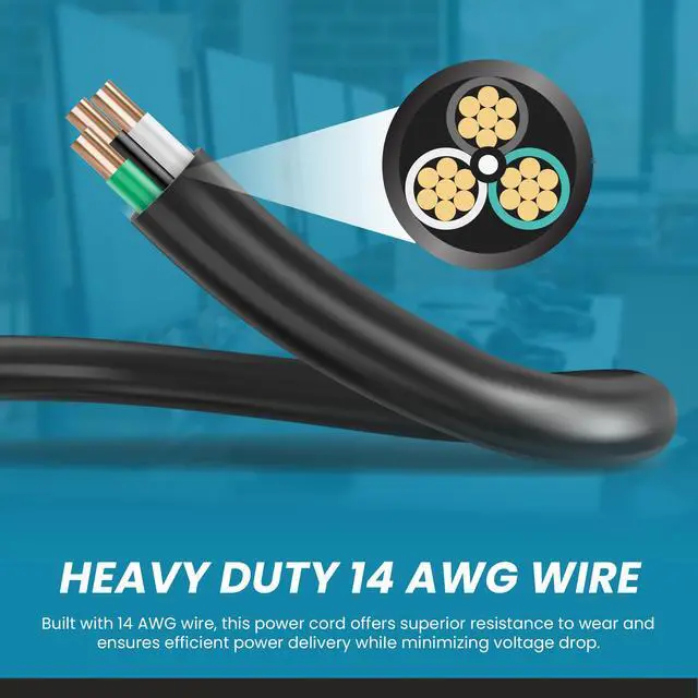 Alt view image 3 of 6 - IronBox Electric - IEC 60320 C14 Plug to L6-30R Connector Power Cord - Rated for 15A/250V/14 AWG - Cable for Server Racks or Data Centers - Ideal for Industrial & Commercial Applications (12 Feet)