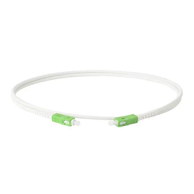 Alt view image 2 of 3 - 1-Pack 40 Meter SC/APC to SC/APC 3.0mm White Simplex Riser OFNR Fiber Patch Cable, Corning SMF-28 Singlemode 9/125um Ultra Fiber, OS1/OS2 Compatible