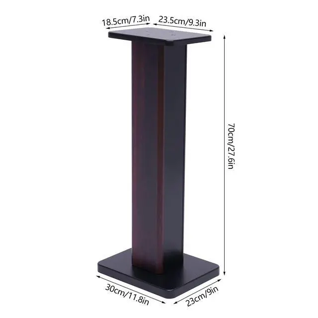 Alt view image 6 of 6 - Universal Speaker Stands Pair for Surround Sound, 28" Floor Speaker Stands Bookshelf Speaker Stand Up to 30LBS for Home Theater (Black Walnut)