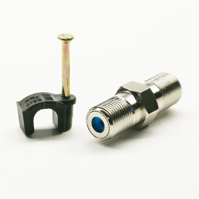 Alt view image 2 of 3 - 140ft DIRECT BURIAL RG6 UNDERGROUND COAXIAL CABLE 18AWG 75 Ohm GEL BRAIDED WEATHER BOOT CONNECTORS BARREL & 10 NAIL CLIPS INCLUDED UL ETL RATED CUT TO ORDER AND ASSEMBLED IN USA by INTL