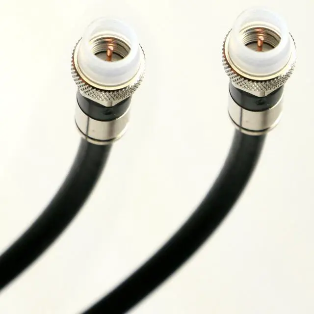 Alt view image 3 of 3 - 140ft DIRECT BURIAL RG6 UNDERGROUND COAXIAL CABLE 18AWG 75 Ohm GEL BRAIDED WEATHER BOOT CONNECTORS BARREL & 10 NAIL CLIPS INCLUDED UL ETL RATED CUT TO ORDER AND ASSEMBLED IN USA by INTL