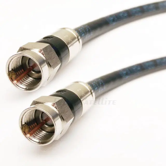 Main image of 150ft DIRECT BURIAL UNDERGROUND RG6 COAXIAL CABLE 18AWG 75 Ohm GEL BRAIDED NICKEL-PLATED BRASS CONNECTORS BARREL & 10 NAIL CLIPS INCLUDED UL ETL CUT TO ORDER AND ASSEMBLED IN USA INTL