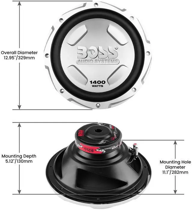 Alt view image 5 of 6 - BOSS Audio Chaos CX122 12" 2800 Watt Car Power Subwoofer Sub Woofer Pair