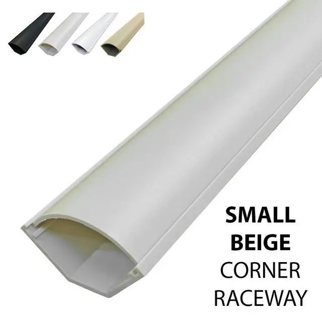Alt view image 2 of 4 - Small Corner Duct Cable Raceway (1075 Series) - 5 Feet - Beige - 10 Sticks