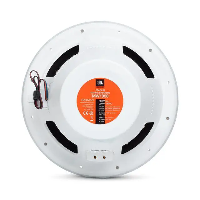Alt view image 2 of 4 - Stadium Marine MW1000-10" (250mm) Woofer w/SSI RGB Lighting, 300 watts RMS, 900 watts Peak, Sensitivity: 89dB at 2.83 Volts. Frequency Response: 20 2KHz, 2 and 4-ohms, Switch Selectable (SSI)