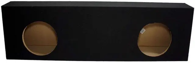 Alt view image 2 of 4 - Dual 10" Subwoofer Regular Standard Cab Truck Sub Box Enclosure 5/8" MDF - Black