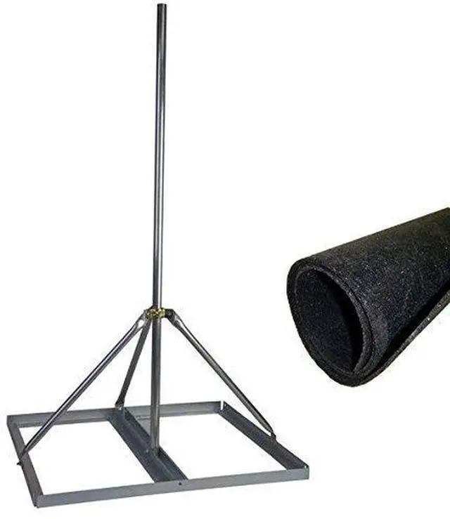 Main image of EZ NP-60-200 Non-Penetrating Roof Mount with 2" x 53" Mast Bundle with Rubber Roof Mat