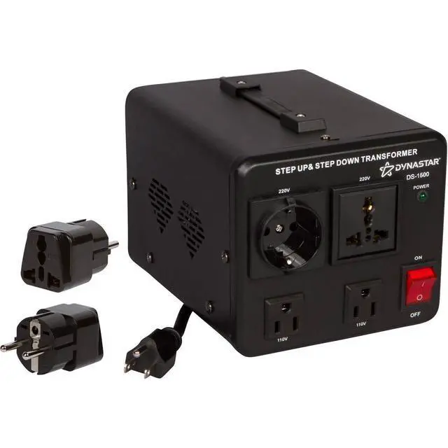 Alt view image 2 of 4 - Dynastar Step Up & Step Down Voltage Converter and Transformer, 110-220 to 220-240 Volts; Heavy Duty, Extra Durable Coil, 5-Year-, 1500 Watts
