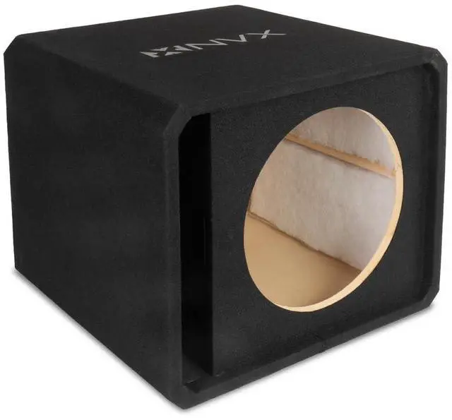 Main image of NE151P Single 15" Slot Ported Subwoofer Enclosure 3.5 Cu Ft MDF Sub Box with Polyfill, 38Hz Tuning, Spring Terminals, Black Carpet Finish