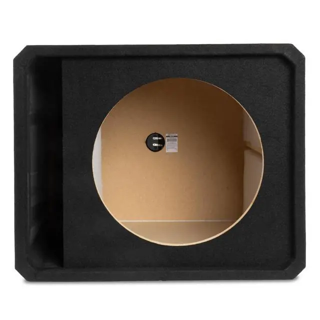 Alt view image 2 of 4 - NE151P Single 15" Slot Ported Subwoofer Enclosure 3.5 Cu Ft MDF Sub Box with Polyfill, 38Hz Tuning, Spring Terminals, Black Carpet Finish