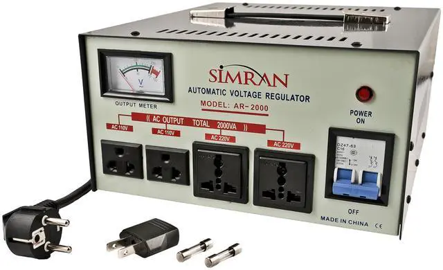 Alt view image 2 of 2 - AR-2000 Voltage Regulator Stabilizer with Built-in 110v-240V Step Up & Down Voltage Converter Transformer, 2000 Watt
