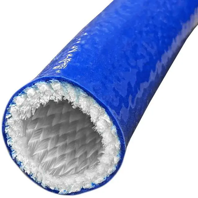 Alt view image 4 of 4 - 1.25" Thermo Armor Silicone Coated Fiberglass Fire Sleeve - 25 Feet - Blue