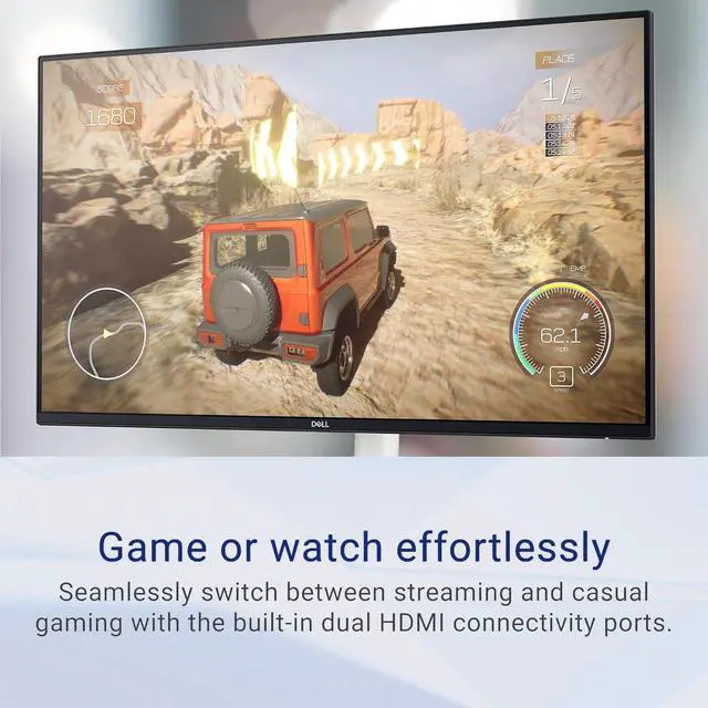 Alt view image 3 of 4 - 24" IPS FHD Computer Monitor, 100Hz Refresh Rate, Integrated Dual 5W Speakers, 99% sRGB Color Gamut, 1500:1 Contrast Ratio, 2 x HDMI Ports, Ultra-Thin Bezel, Ash White