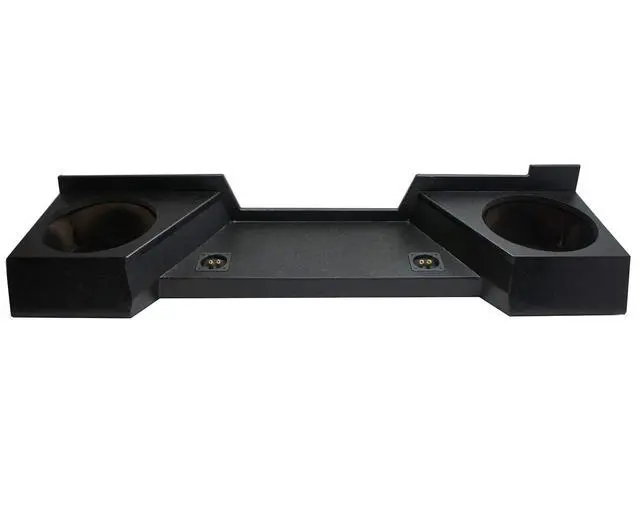 Alt view image 2 of 4 - GM2X12-EX07-RL Compatible with Chevy Silverado/GMC Sierra 2007-2013 Ext Cab Truck Dual 12" Sub Box Enclosure Rhino Coated