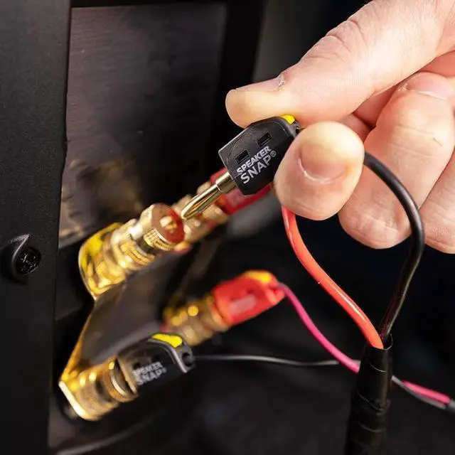 Alt view image 4 of 4 - Fast & Secure Banana Plugs - Gold Plated, 12-24 AWG, 2-100 Pieces for Home Theaters, Speaker Wire, Wall Plates and Receivers